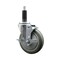 Service Caster 5'' Gray Poly Swivel 1'' Expanding Stem Caster with Brake SCC-EX20S514-PPUB-TLB-1 - alternate 1